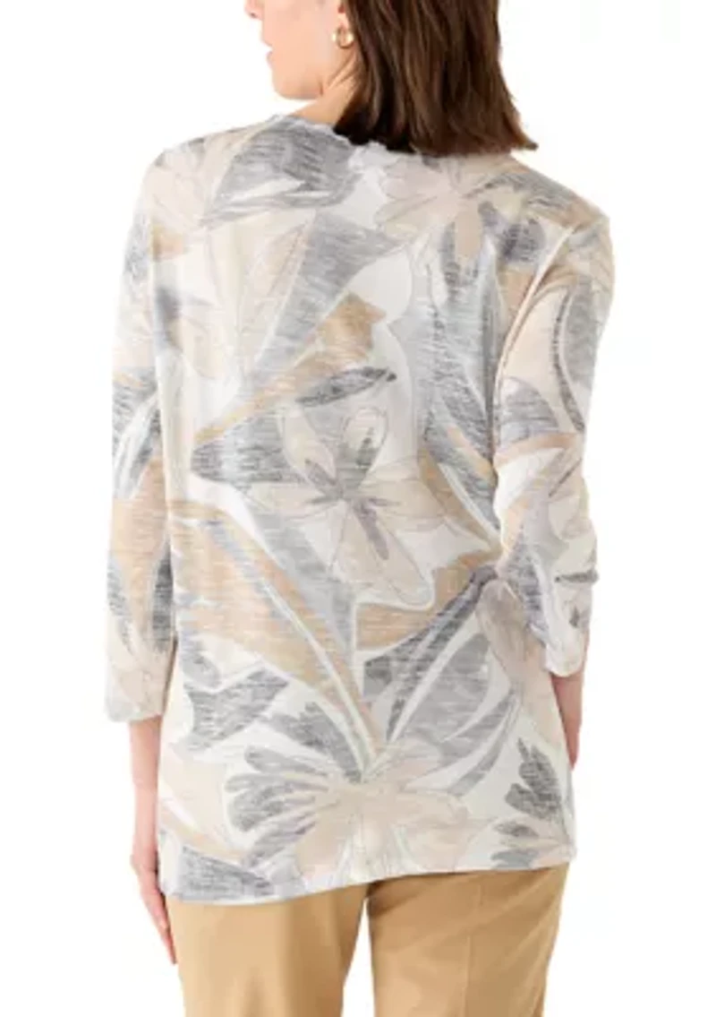 Women's CJ Floral Brushstroke Printed Blouse