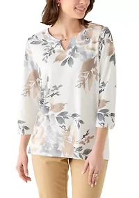 Women's CJ Asymmetric Floral Printed Blouse