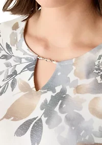 Women's CJ Asymmetric Floral Printed Blouse