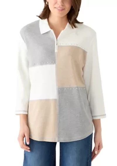 Women's CJ Coloblock 1/4 Zip Sweater