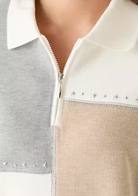 Women's CJ Coloblock 1/4 Zip Sweater