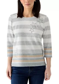 Petite Star Stripe Top