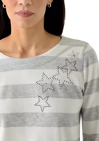 Petite Star Stripe Top