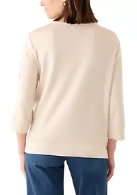 Women's Floral Cutout Top