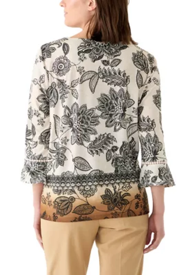 Women's Ombré Printed Blouse