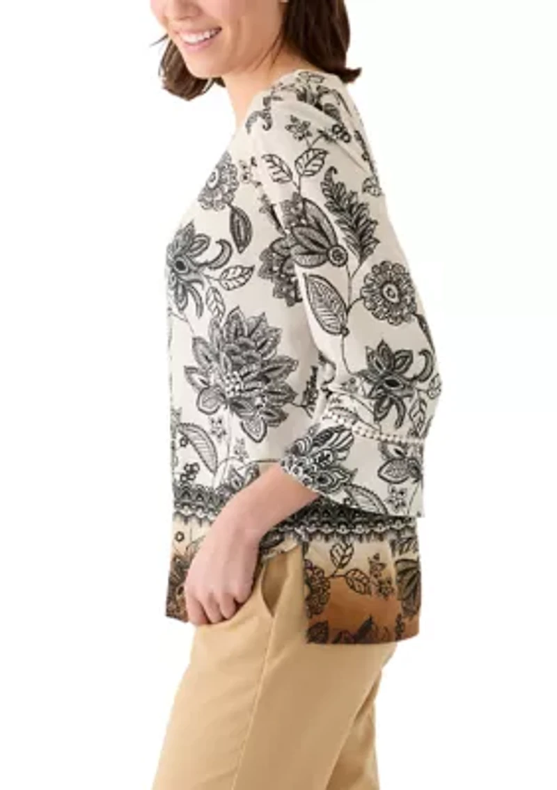 Women's Ombré Printed Blouse