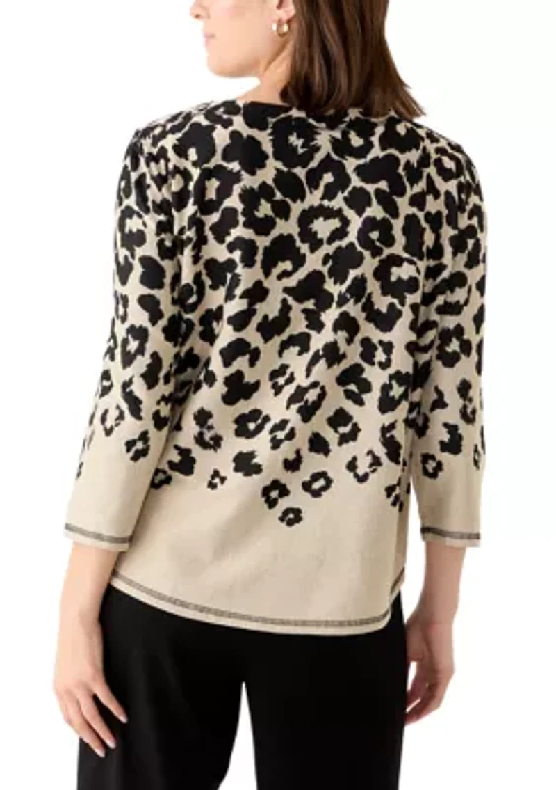 Women's Seville Animal Print Crew Neck Top