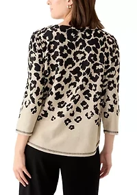 Women's Seville Animal Print Crew Neck Top