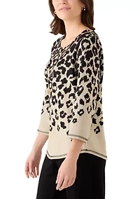Women's Seville Animal Print Crew Neck Top