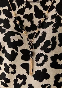 Women's Seville Animal Print Crew Neck Top