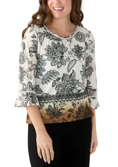 Petite Batik Border Top