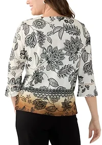 Petite Batik Border Top
