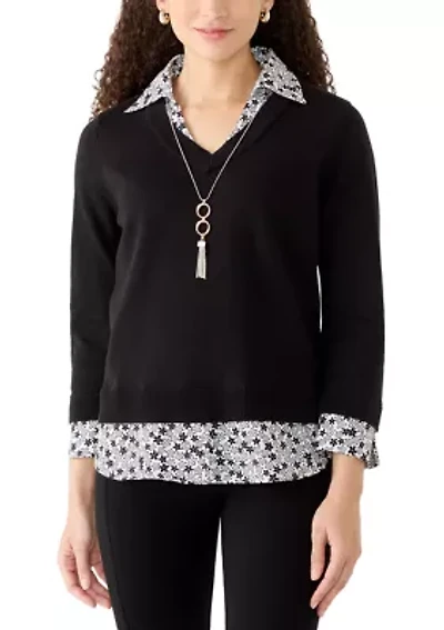 Petite Twofer Sweater