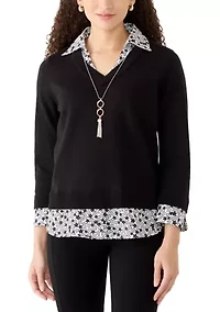 Petite Twofer Sweater