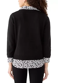 Petite Twofer Sweater