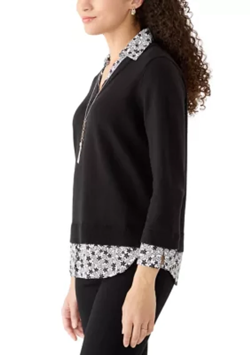 Petite Twofer Sweater