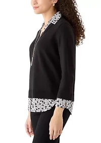 Petite Twofer Sweater