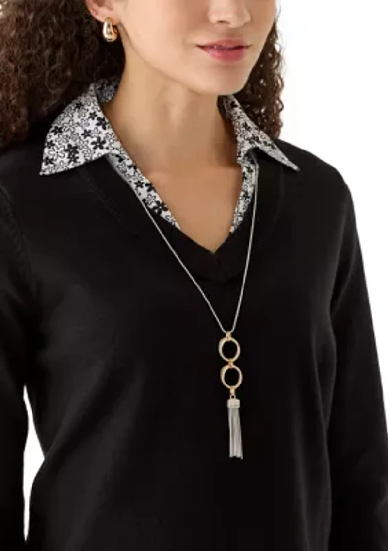 Petite Twofer Sweater