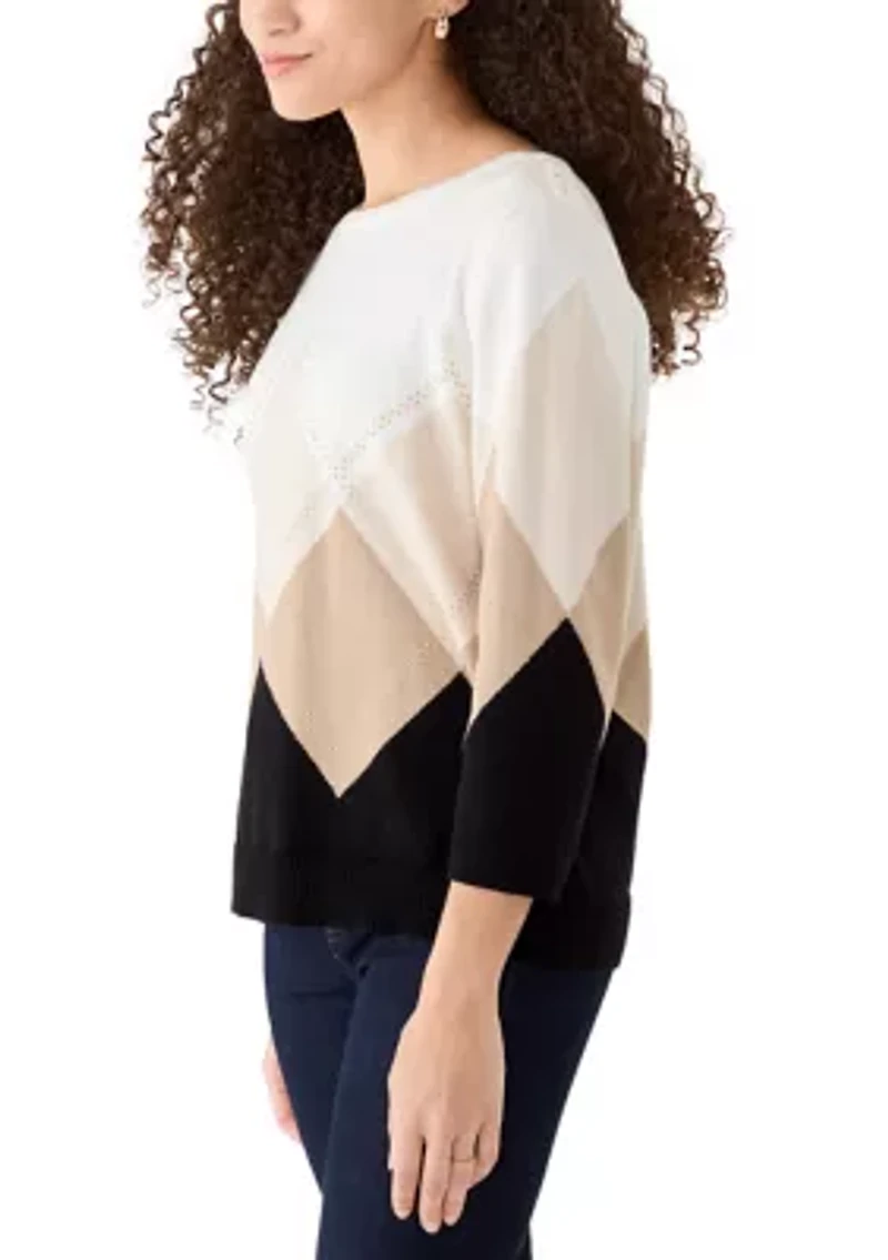 Petite Argyle Sweater