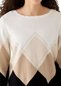 Petite Argyle Sweater