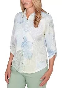 Women's St. Augustine Abstract Floral Top