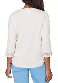 Women's St. Augustine Medallion Embroidered Yoke Shirt