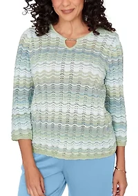 Women's St. Augustine Space Dye Texture Sweater