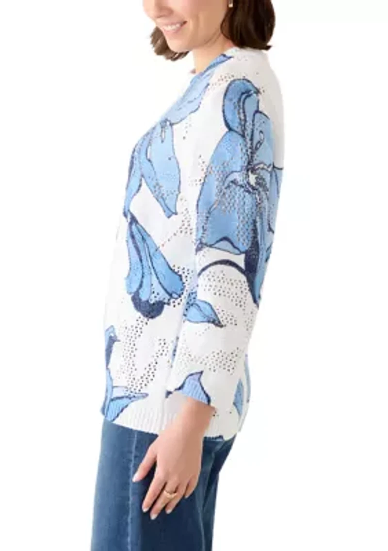 Women's St. Augustine Abstract Floral Print Sweater