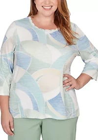 Plus St. Augustine Stained Glass Print Top