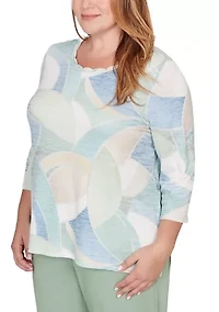 Plus St. Augustine Stained Glass Print Top