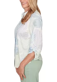 Petite St. Augustine Abstract Floral Top