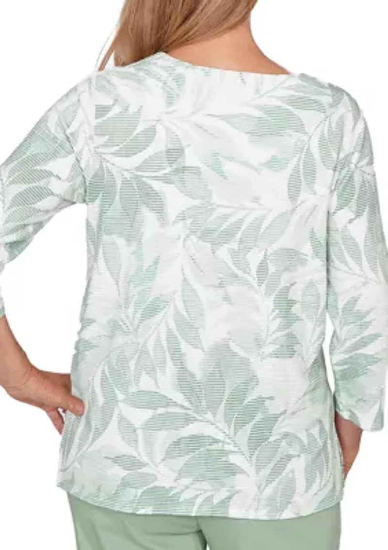 Petite St. Augustine Monotone Leaves Top