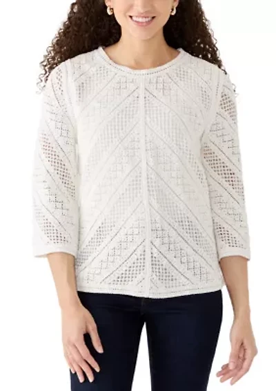 Petite St. Augustine Chevron Crochet Top