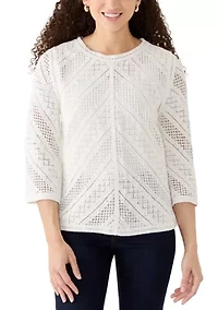 Petite St. Augustine Chevron Crochet Top