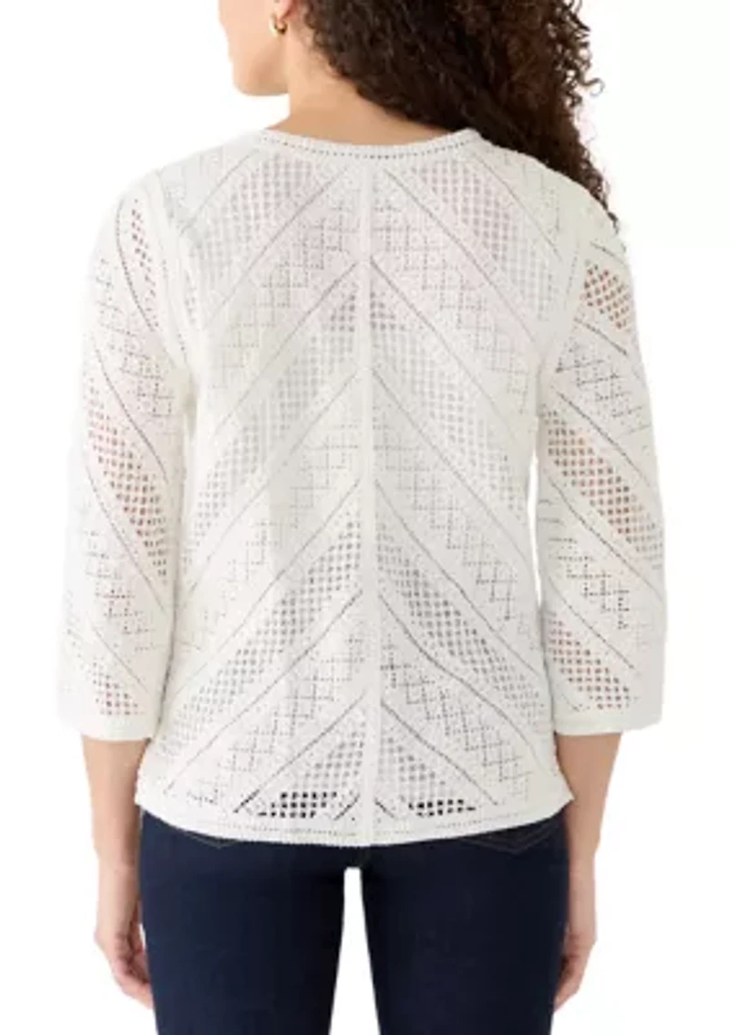 Petite St. Augustine Chevron Crochet Top