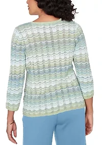 Petite St. Augustine Space Dye Texture Sweater
