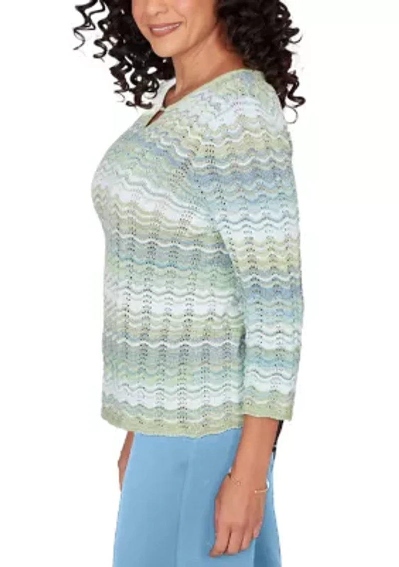 Petite St. Augustine Space Dye Texture Sweater