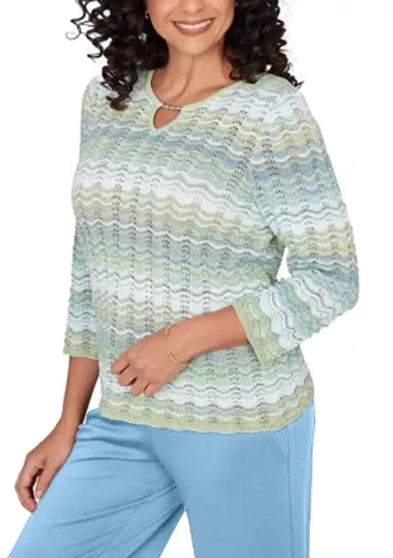 Petite St. Augustine Space Dye Texture Sweater