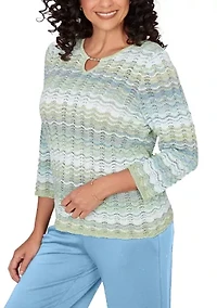 Petite St. Augustine Space Dye Texture Sweater