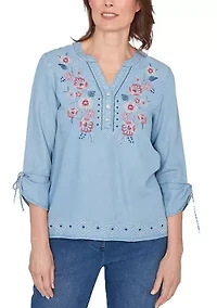 Women's Austin Embroidered Top