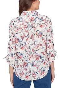 Women's Austin Etched Floral and Butterfly Top