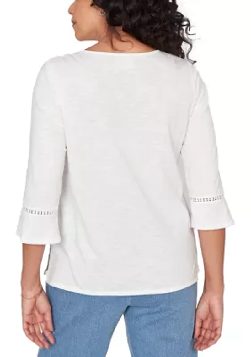 Women's Missy Austin Embroidered Butterfly Shirt