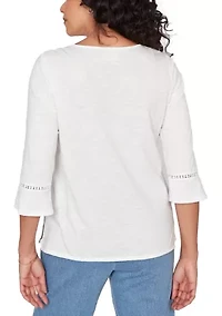 Women's Missy Austin Embroidered Butterfly Shirt