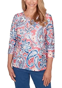Women's Austin Paisley Floral Top