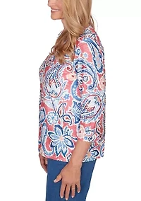 Women's Austin Paisley Floral Top