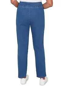 Petite Austin Proportioned Medium Geo Heat Set Pants