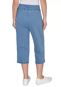 Petite Austin Butterfly Floral Pigment Print Ankle Pants