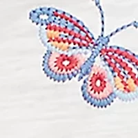 Petite Austin Embroidered Butterfly Top