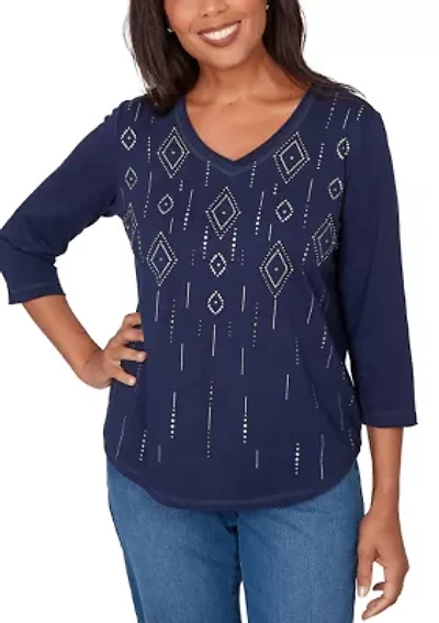 Petite Austin Diamond Geometric Heat Set