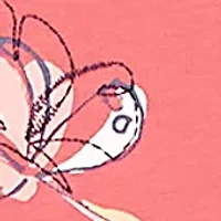 Petite Austin Asymmetric Etched Floral Shirt